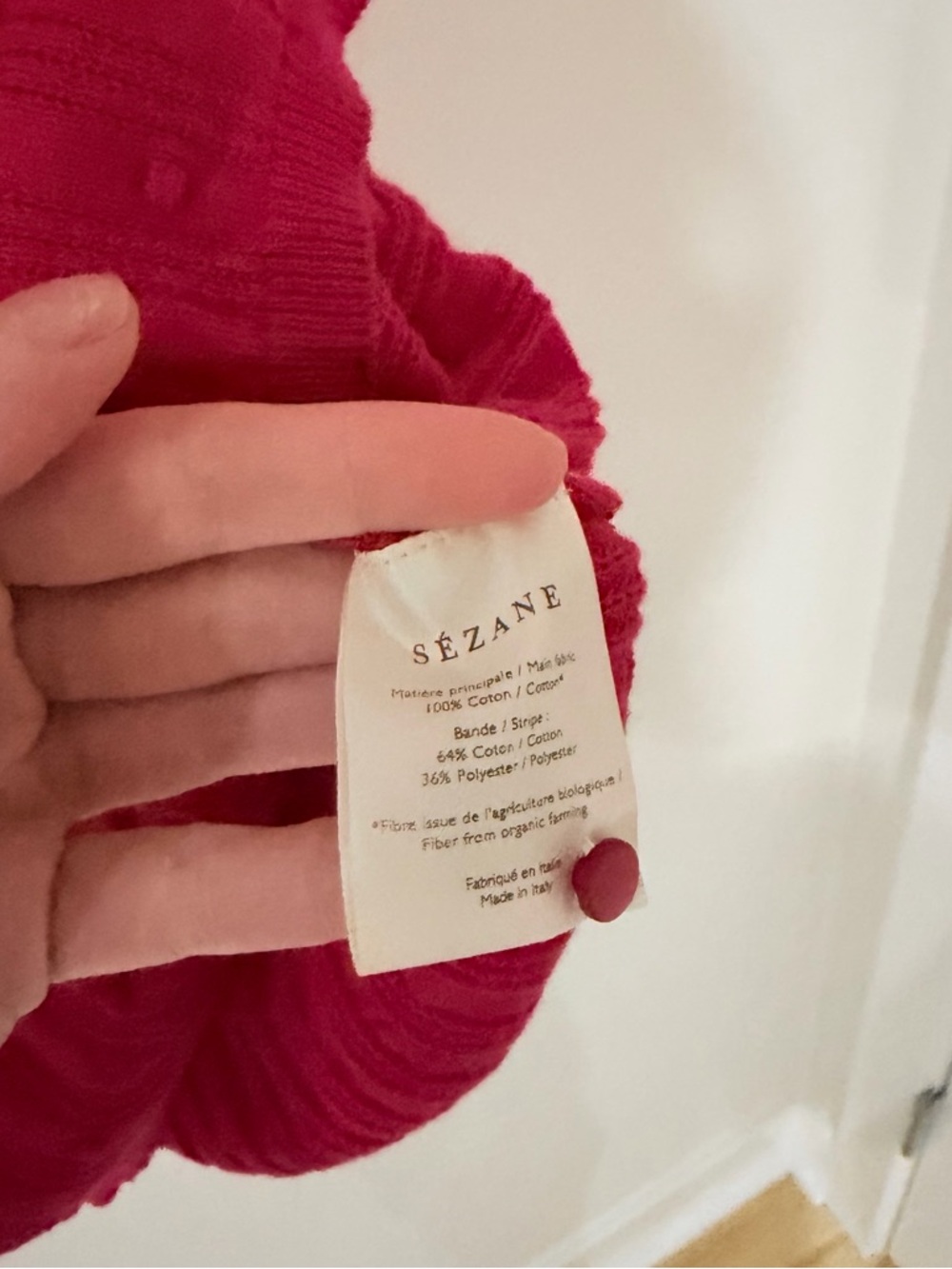 NWT Sezane Fuchsia Top - Picture 5 of 7